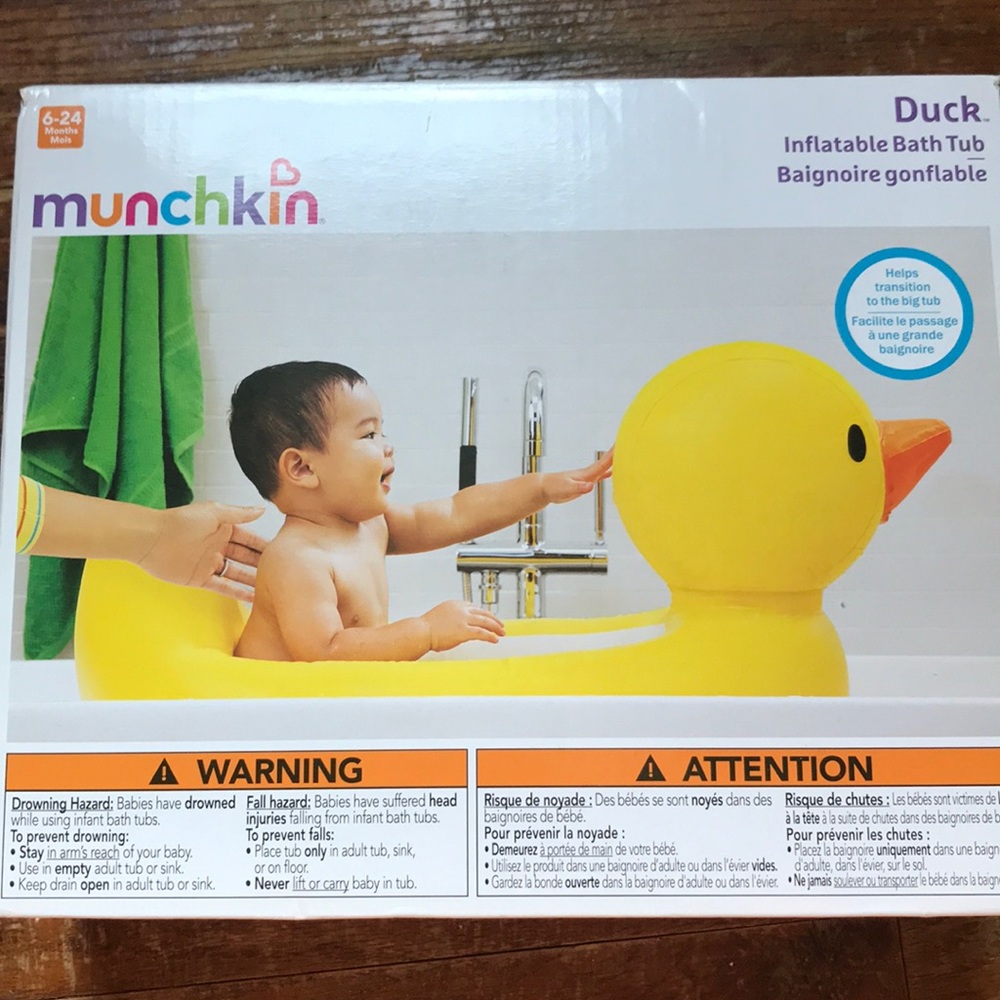 Inflatable bath tub